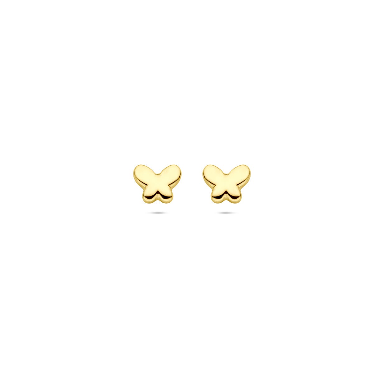 Orecchini a forma di farfalla in oro giallo 14k.