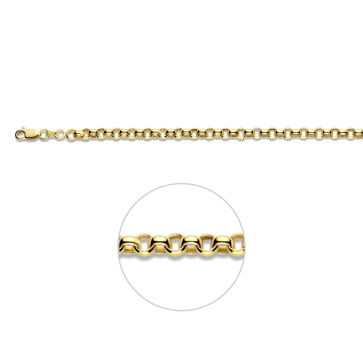 Bracciale jasseron in oro giallo 14k