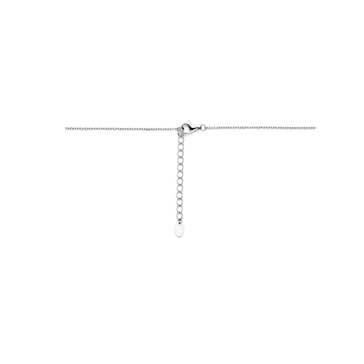 Collana da donna in argento – collier rodiato con ciondolo zircone