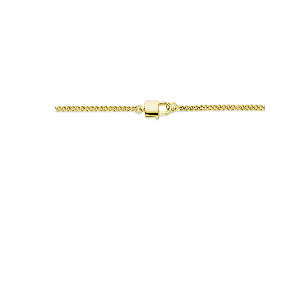 Collana da donna in argento placcato oro – collier con ciondolo lucchetto