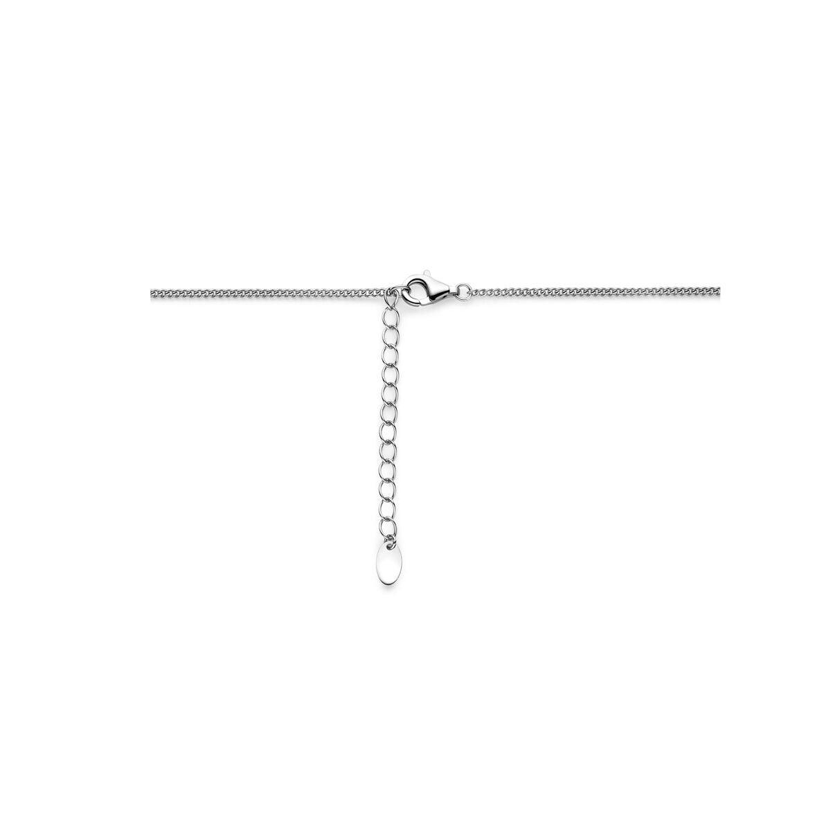 Collana da donna in argento – collier rodiato con perle