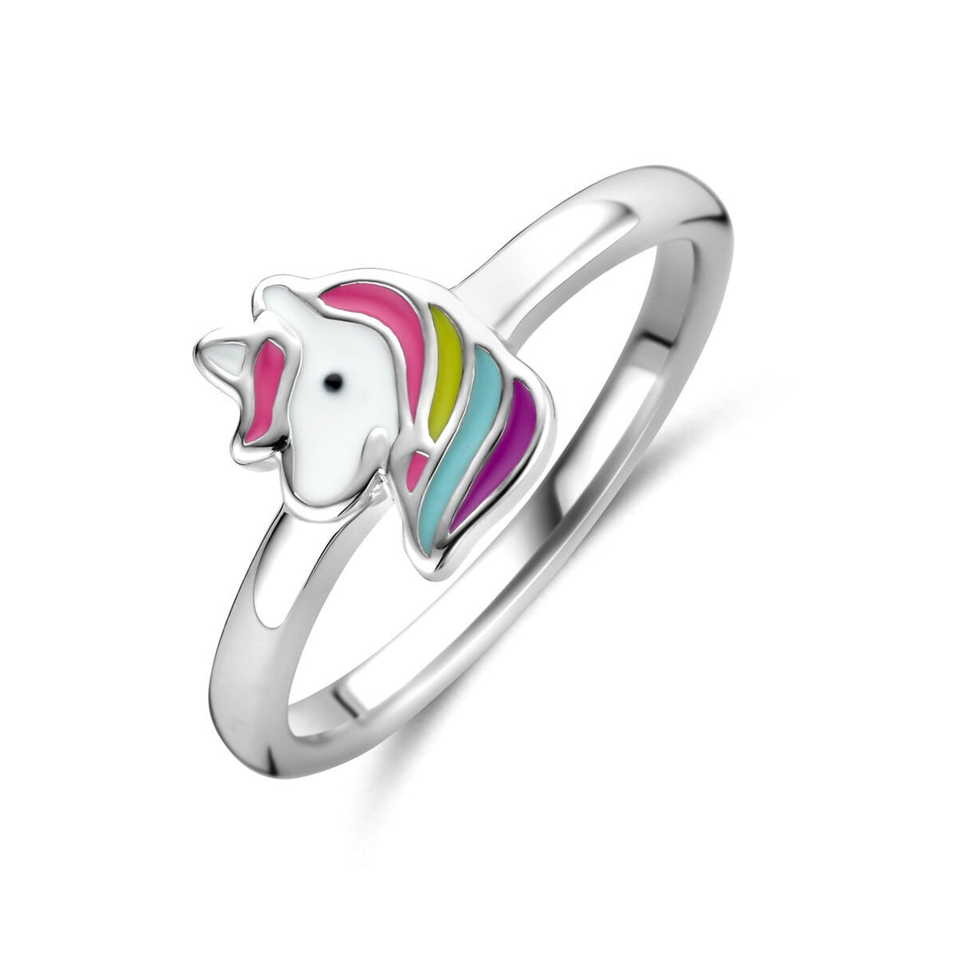Kinder ring zilver met eenhoorn