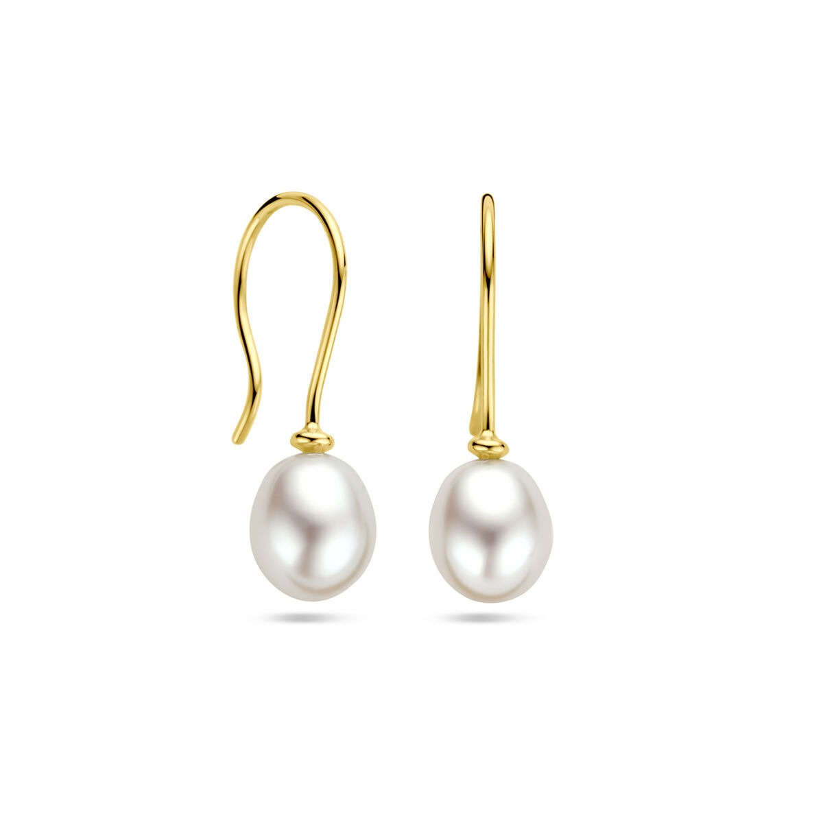 Orecchini pendenti in oro giallo 9k con perla d'acqua dolce