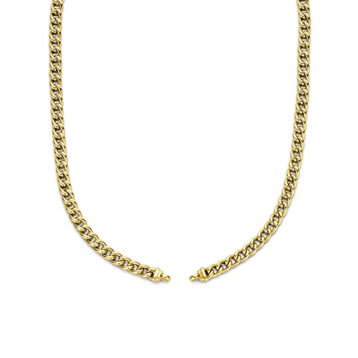 Collana bizantina in oro giallo 14k senza chiusura.