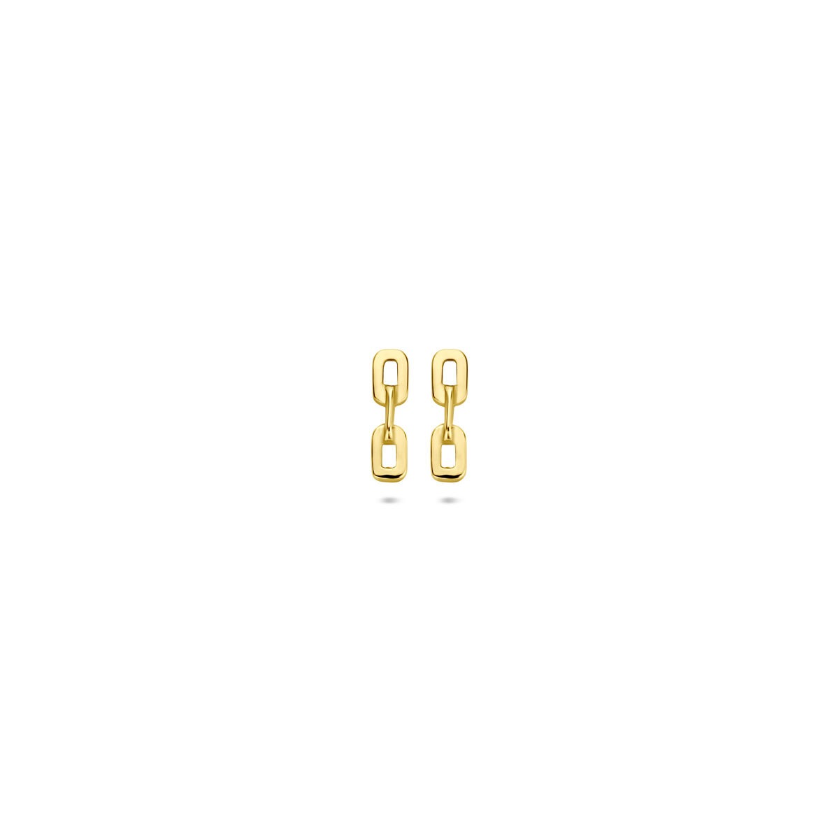 Orecchini a barre in oro giallo 14k, dimensioni 7 x 2 mm.