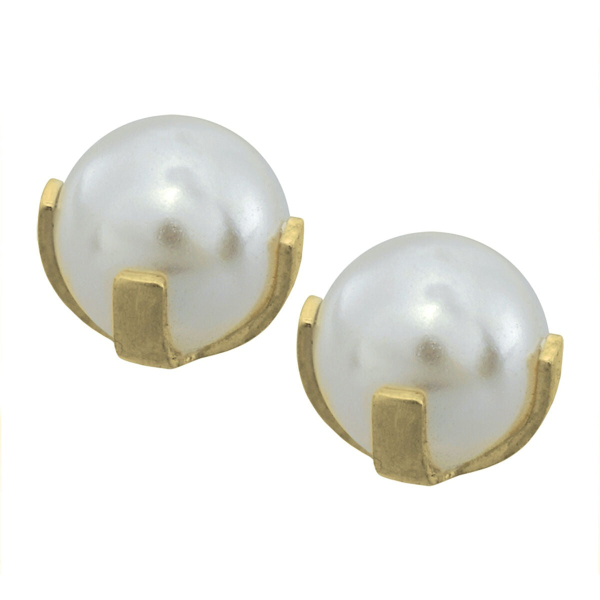 Orecchini pendenti con perla e montatura dorata, design moderno e raffinato.