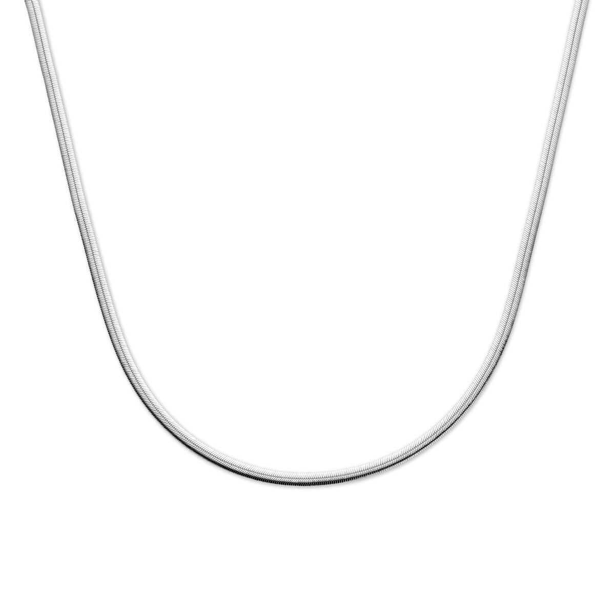 Collana in argento con maglia rolò di 4 mm.