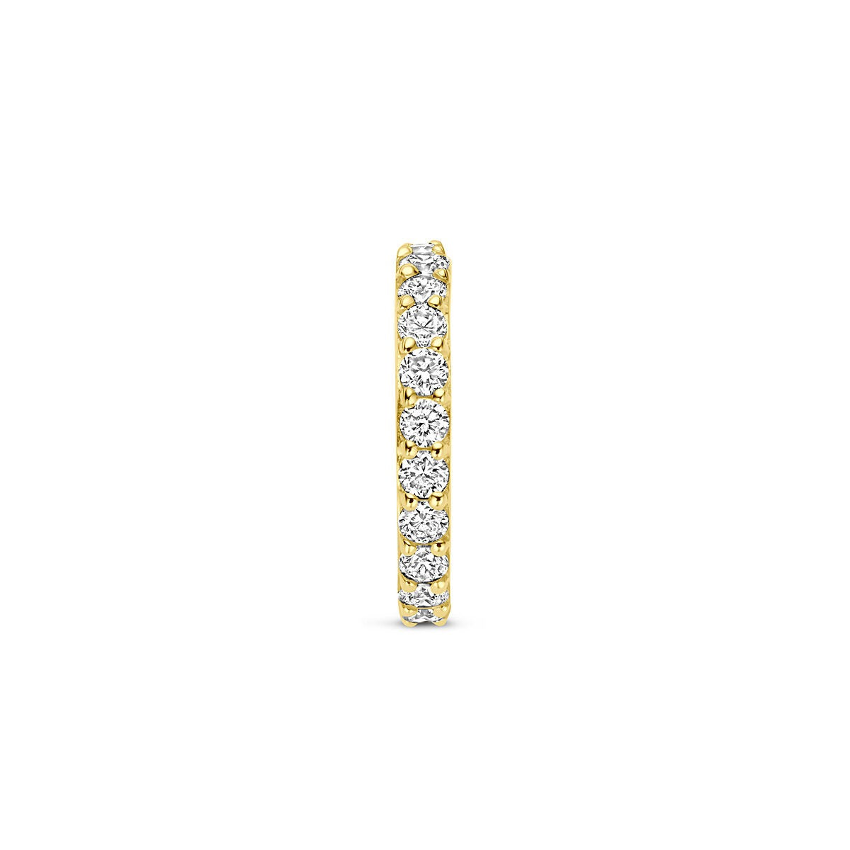 Ciondolo in oro giallo 14k con diamante lab grown 0.21ct h si 10,5 mm