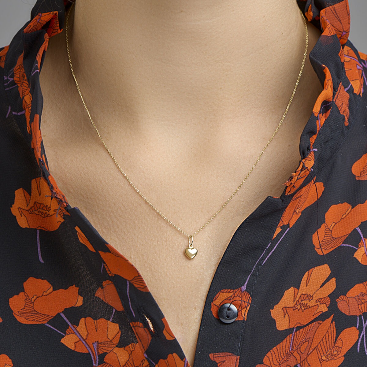 ciondolo cuore 14K oro giallo