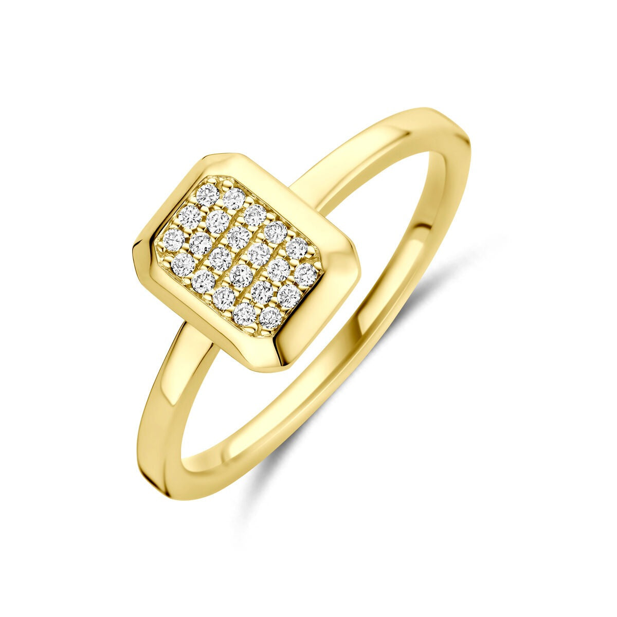 Anello da donna in oro 14k con diamante 0.10ct