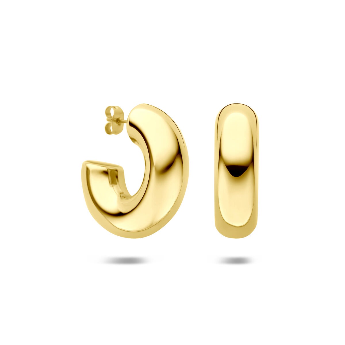Orecchini a Cerchio in Acciaio PVD Giallo – 31x10mm