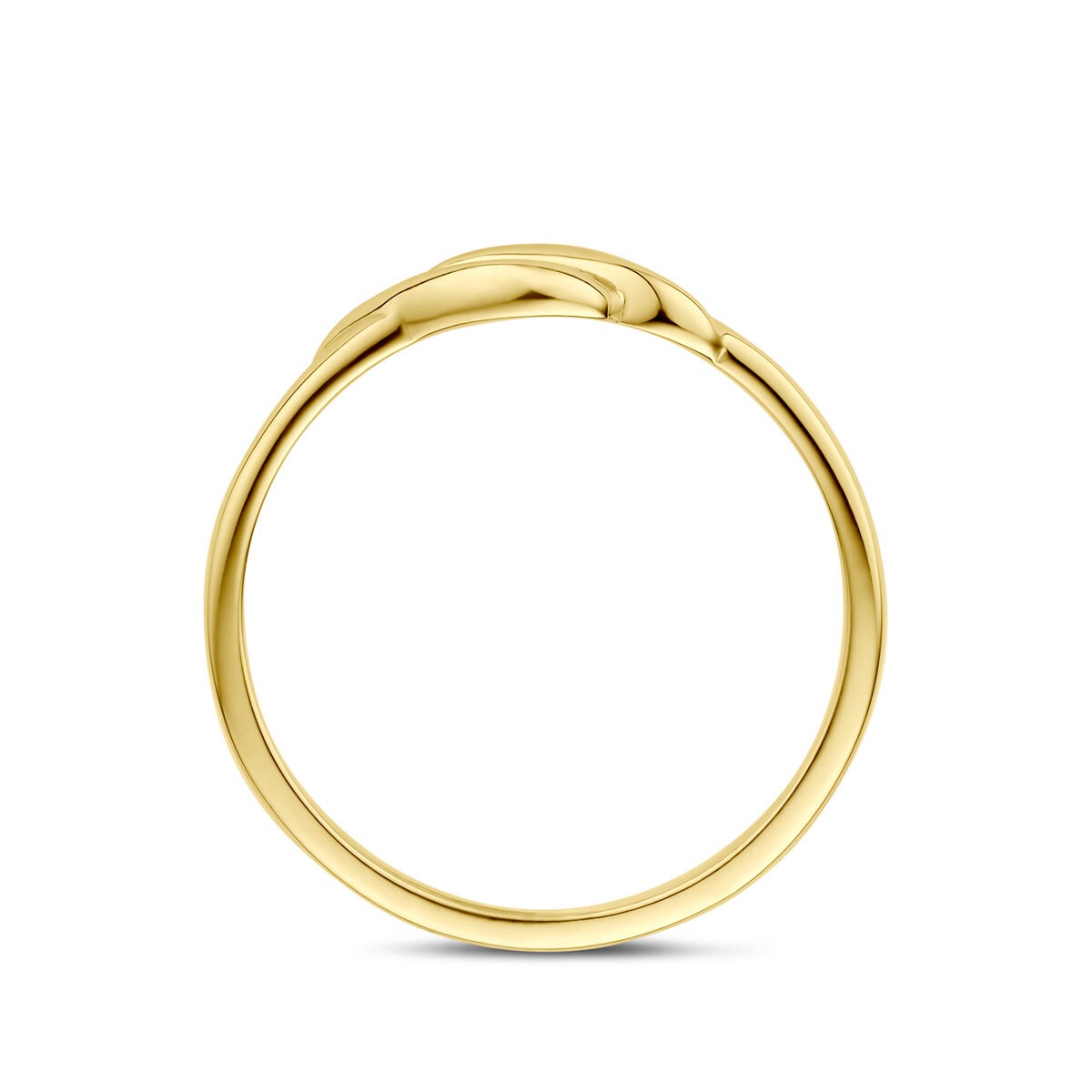 Anello in oro giallo 9k con zirconi entourage
