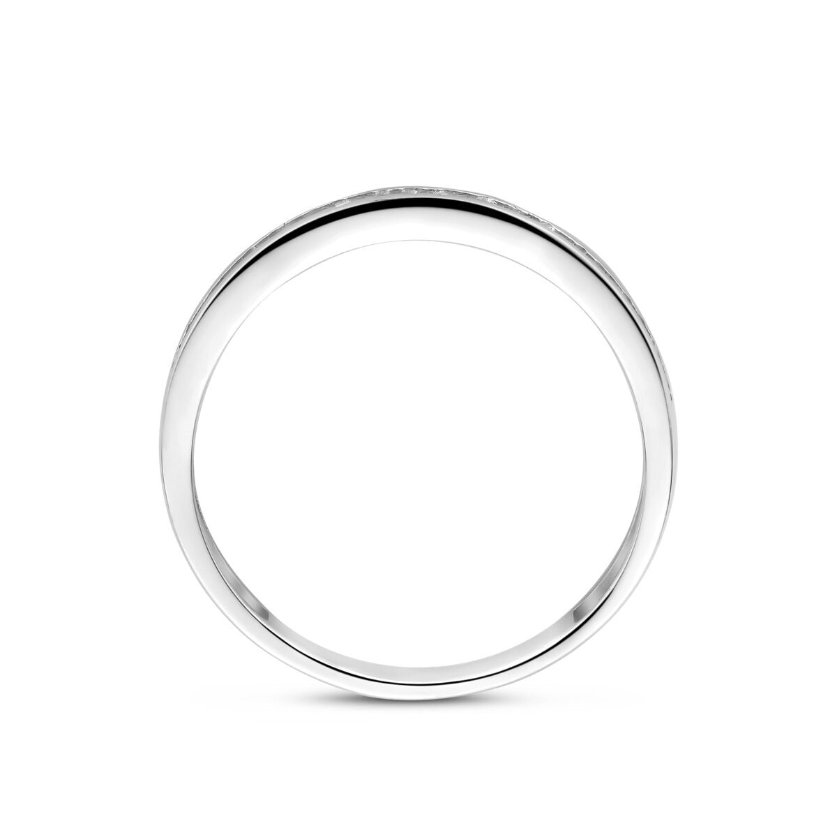 Anello in argento con zirconi – argento 925 rodiato
