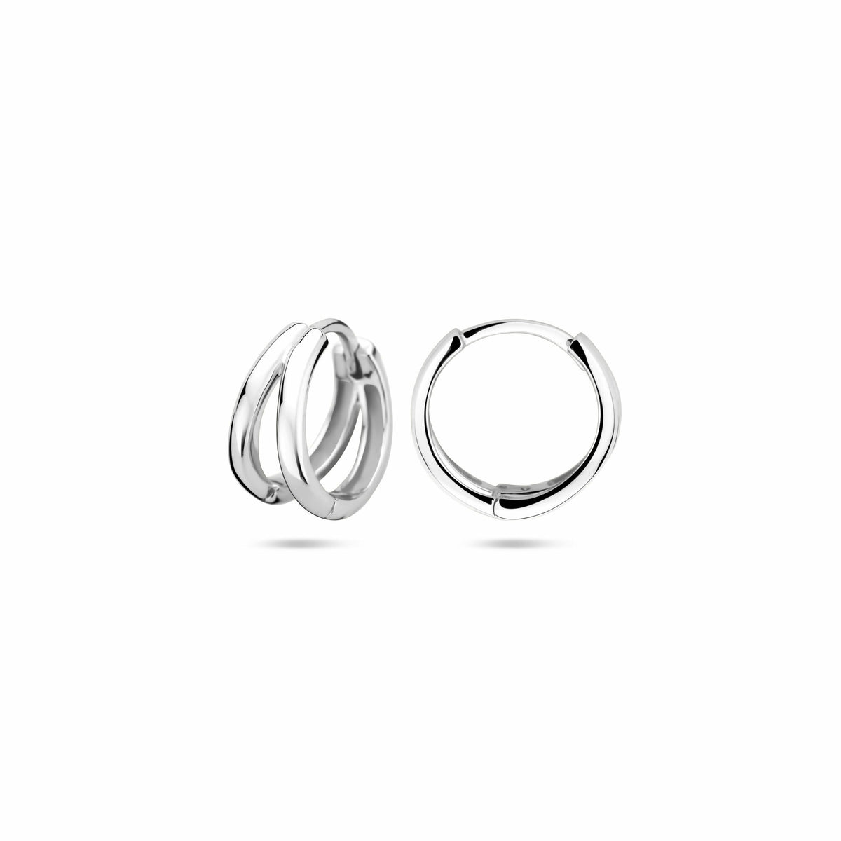 Orecchini a cerchio da donna in argento – argento rodiato 925