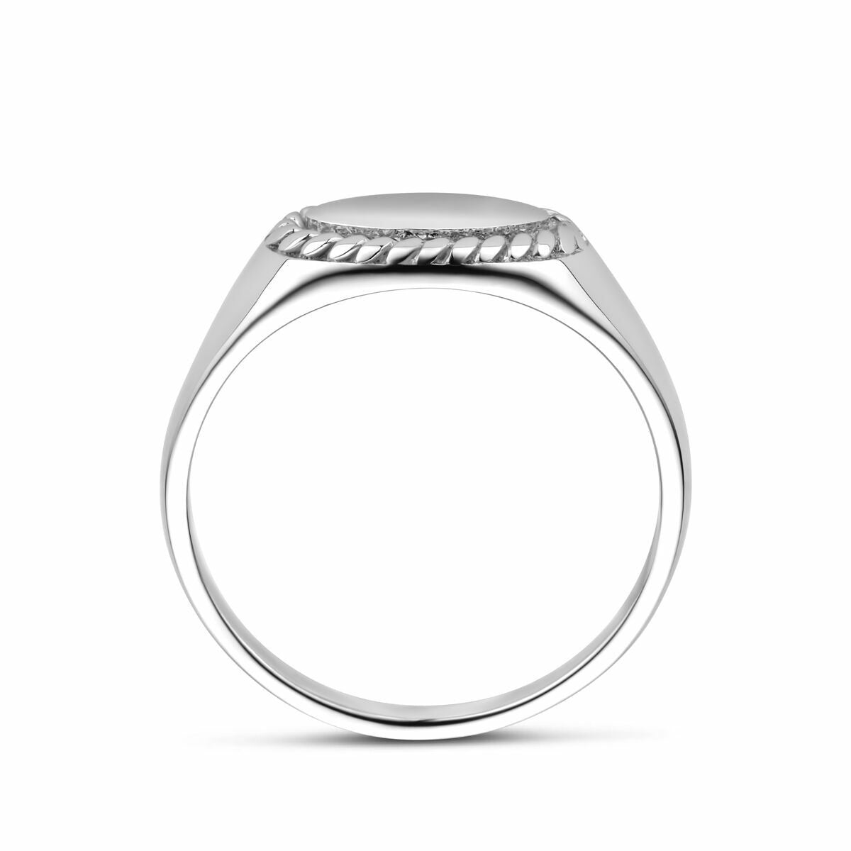 Anello a sigillo da donna in argento – argento 925 rodiato