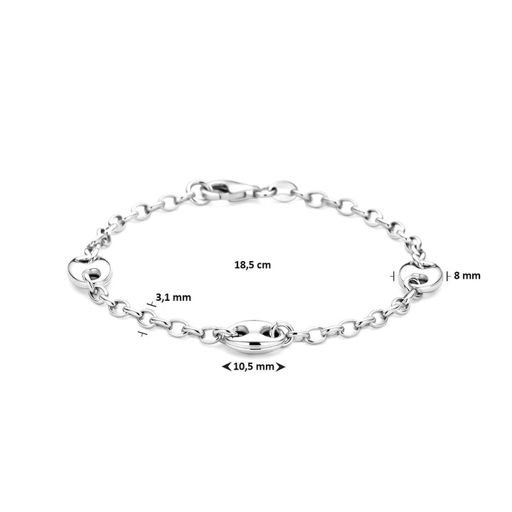 Zilveren anker armband voor dames