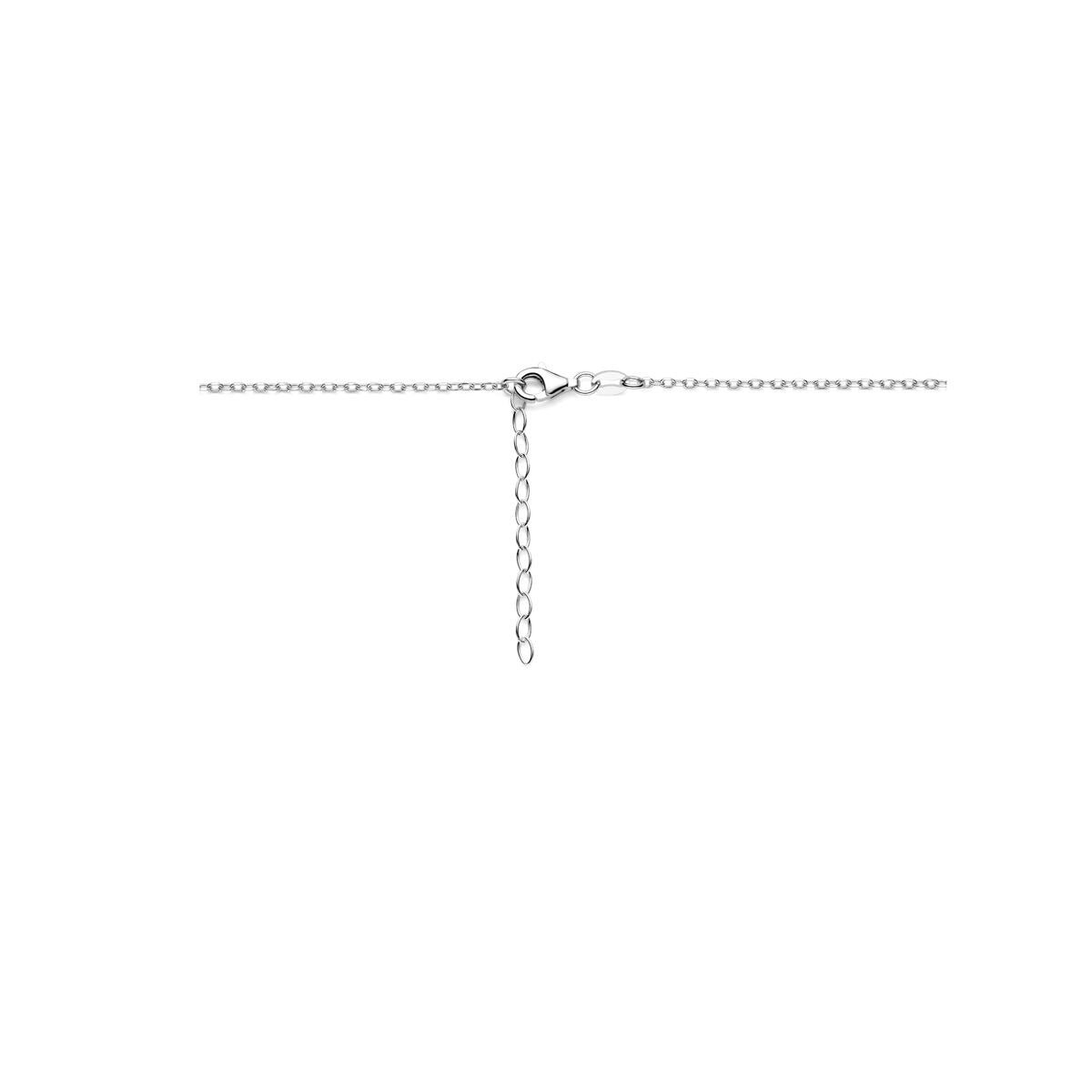 Collana in argento rodiato 925 maglia ad ancora – 40 + 4 cm
