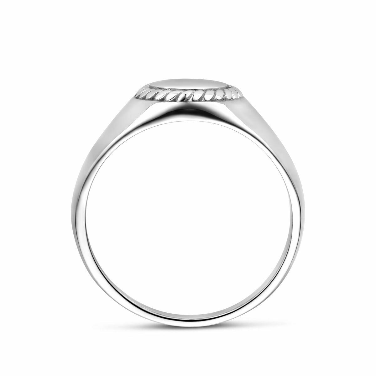 Anello sigillo da donna in argento – argento 925 rodiato