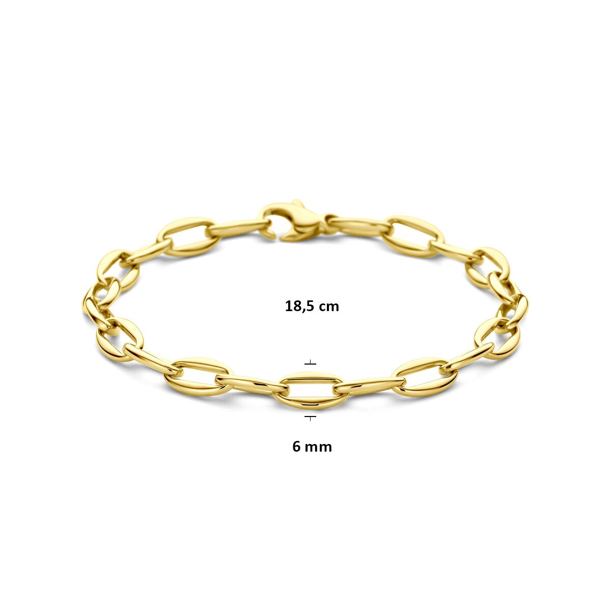 Bracciale ad ancora da donna in oro giallo 14k
