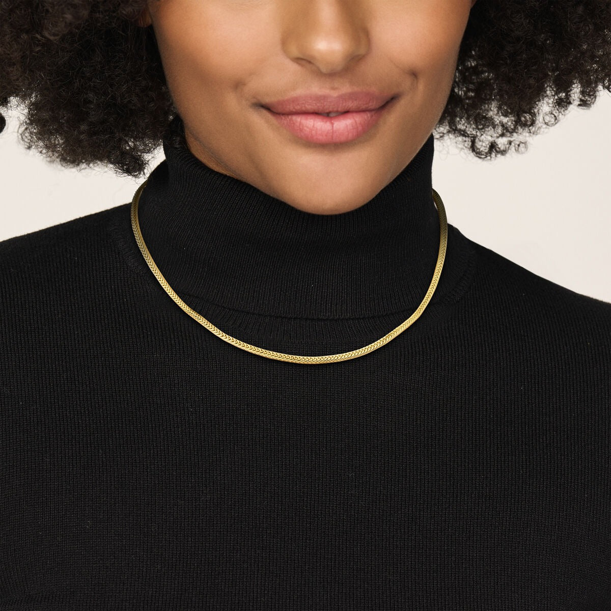 Collana da donna in oro giallo 14k con anima d'argento