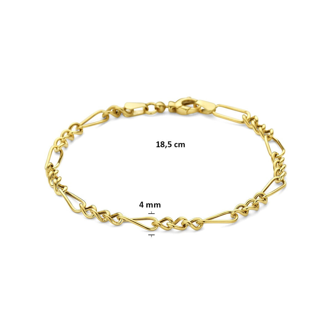 9k Geelgouden anker armband 4 mm