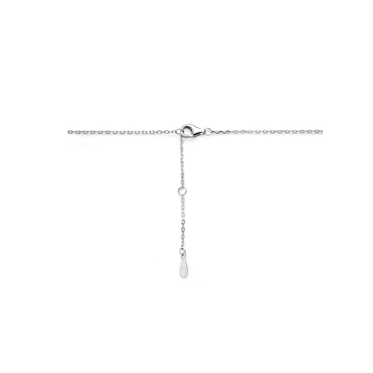 Collana in argento 925 rodiato con zirconi