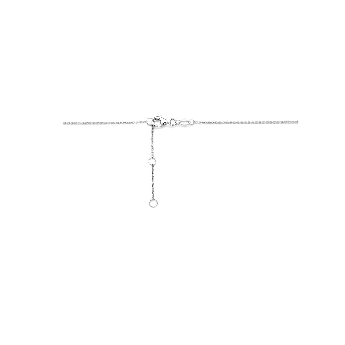 Collana in argento con ciondolo di zirconia 41 - 43 - 45 cm