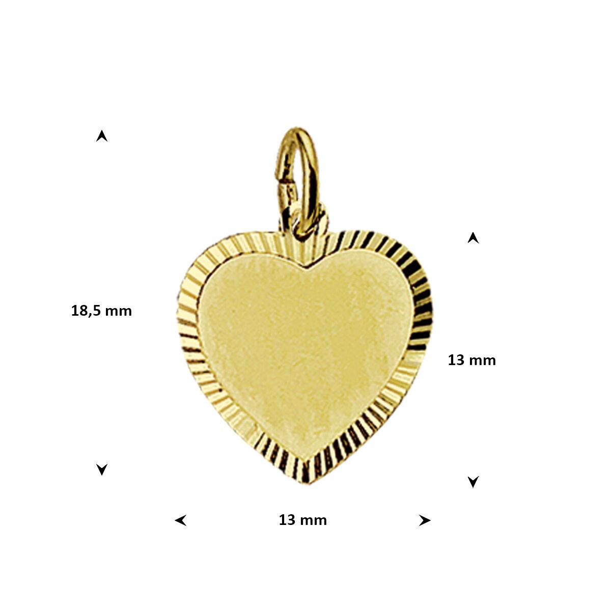 Ciondolo da incidere in oro giallo 9k diamantato