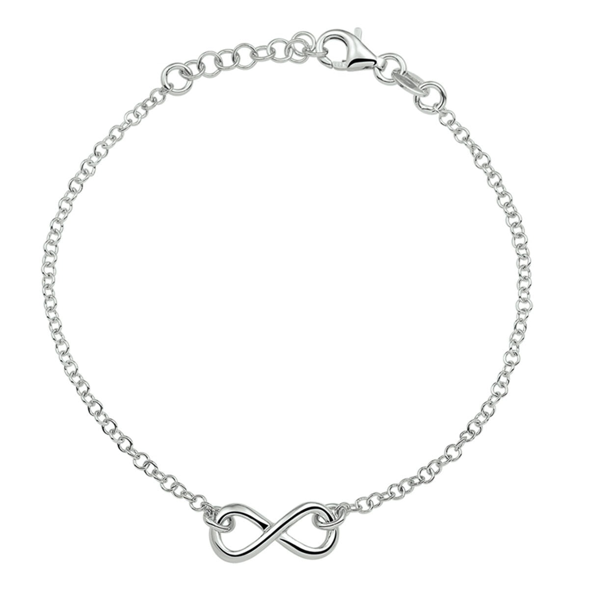Bracciale in argento con simbolo infinity – argento 925 rodiato (set)