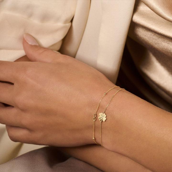 Gouden armband 9k met klavertje – Klaverarmband
