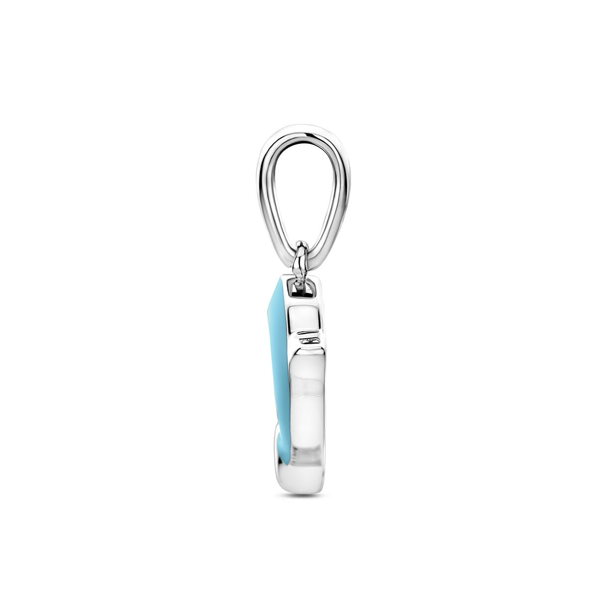 Ciondolo per bambini in argento a forma di delfino – argento rodiato 925 con smalto