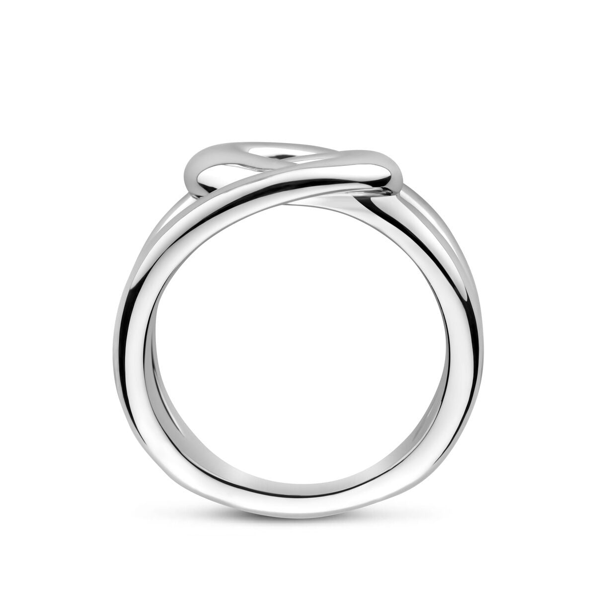 Anello da donna in argento – argento 925 rodiato, largo 12 mm