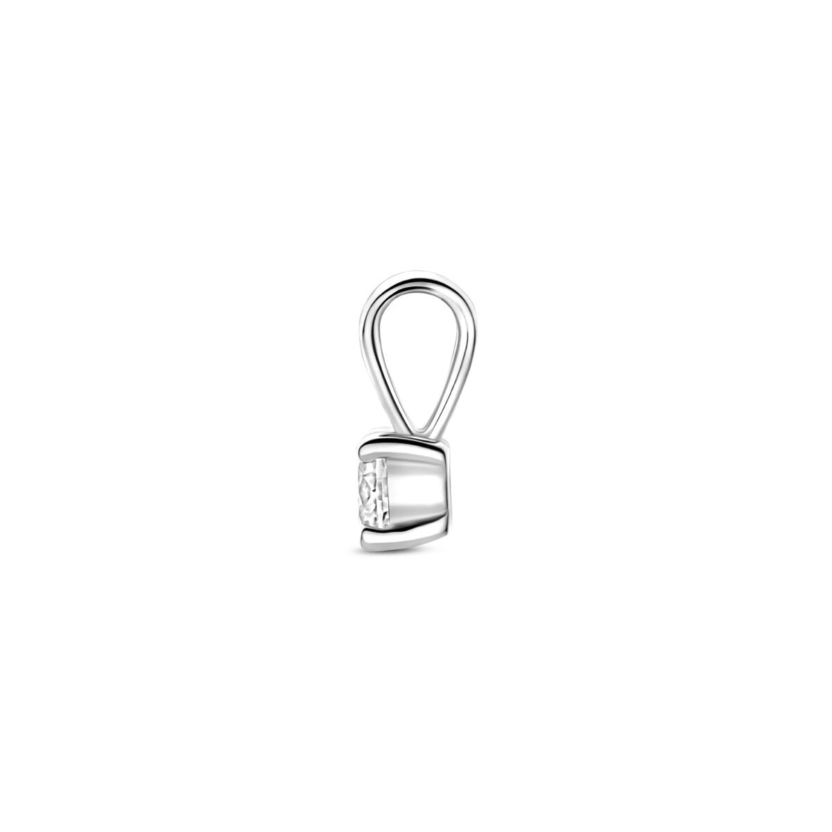 Ciondolo in argento con zirconia – gioiello da donna rodiato