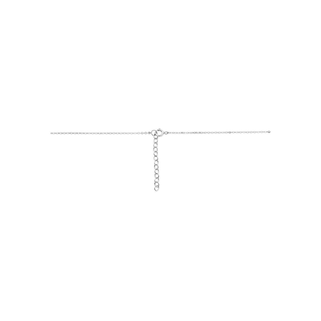 Gerhodineerd zilveren Y-collier met zirkonia