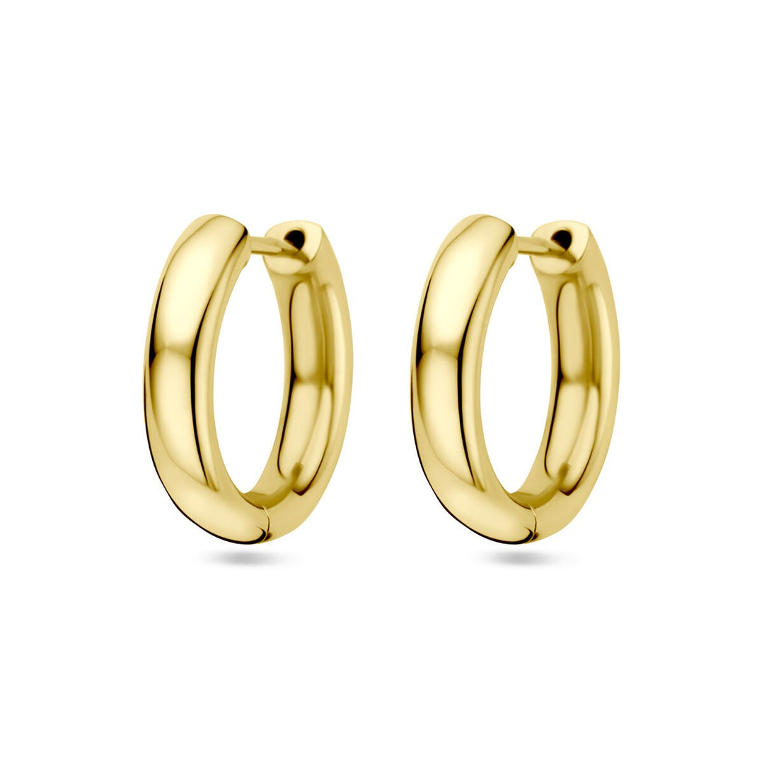14k gouden dames klapoorringen – 19 mm