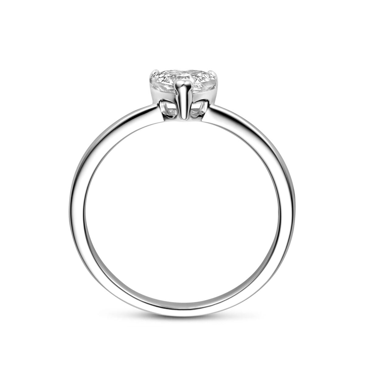Anello in Argento con Zirconia a Forma di Cuore – Design da Donna Rodiato