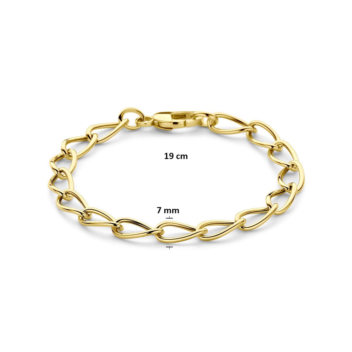 Bracciale ad ancora in oro giallo 14k 19 cm