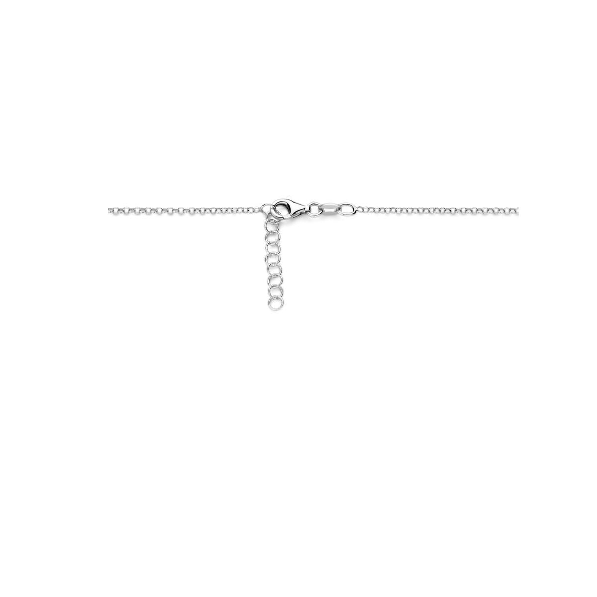 Collana per bambini in argento con cuoricino – argento 925 rodiato 34 + 2 cm