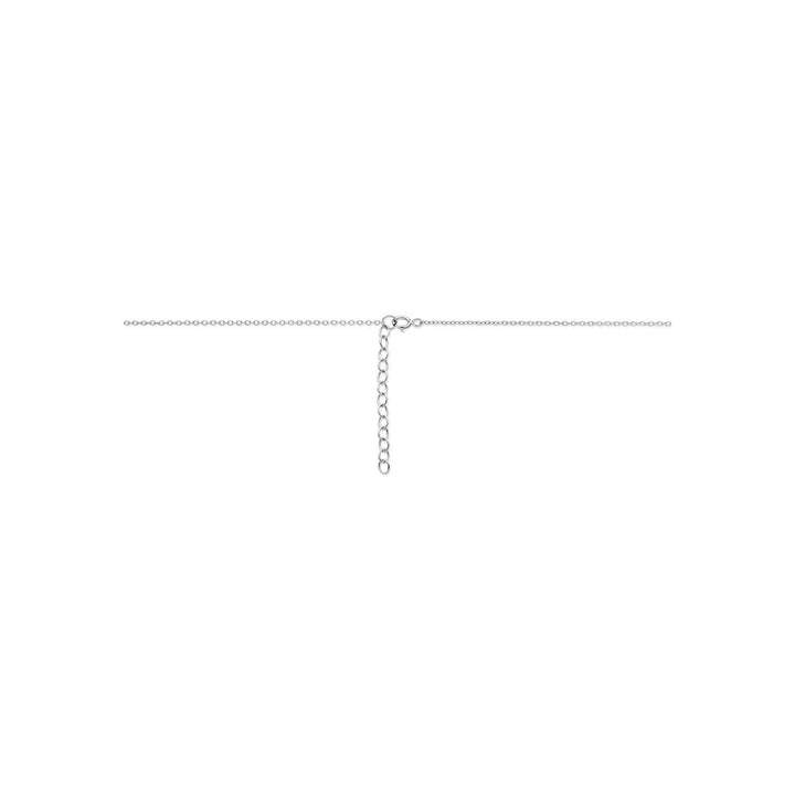 Gerhodineerd 925 zilveren collier met 3 hartjes
