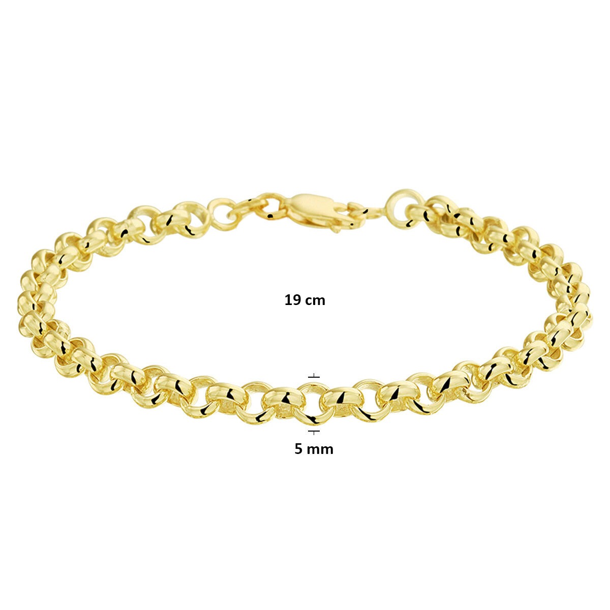 Bracciale jasseron in oro giallo 14k
