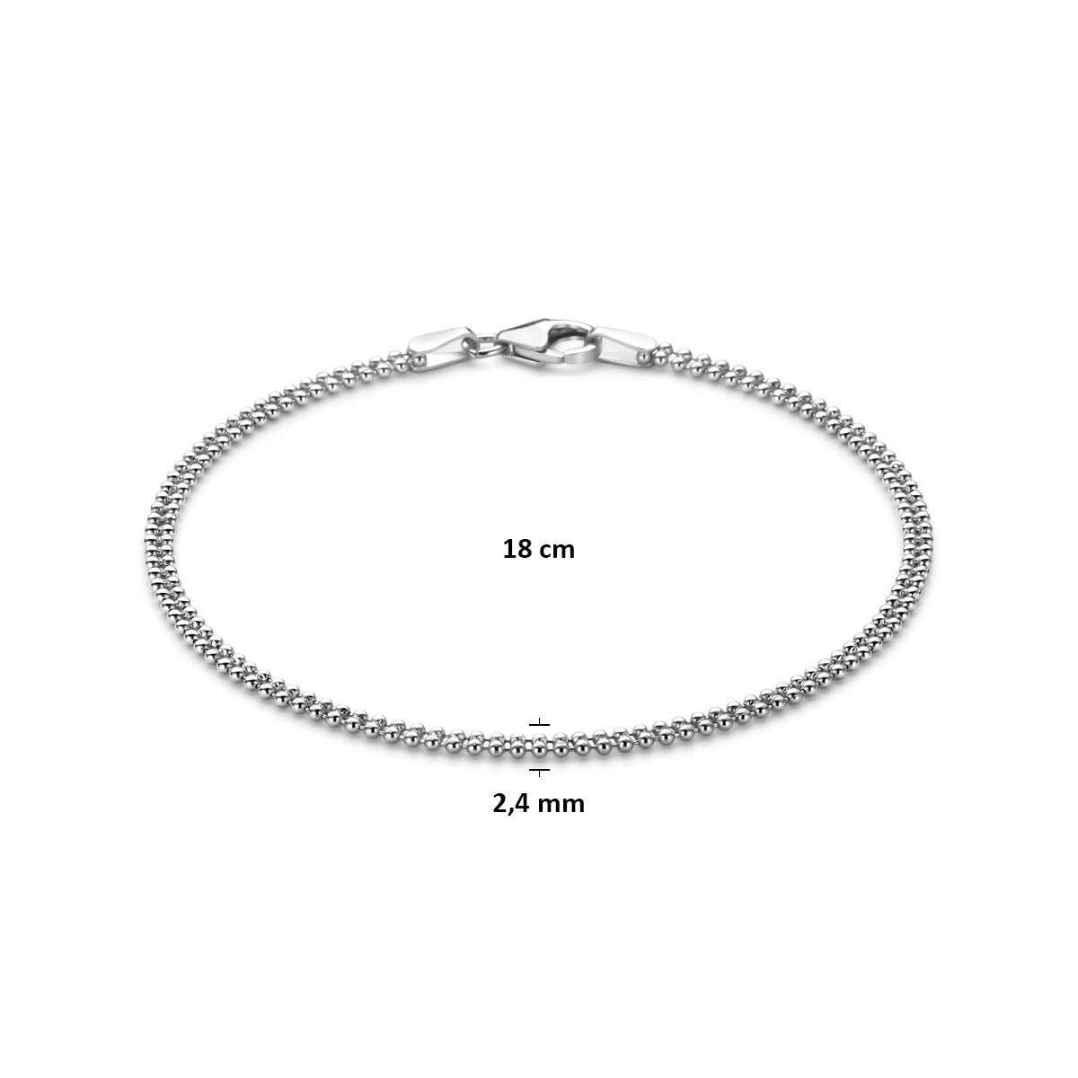 Bracciale da donna in argento 18 cm 2,4 mm