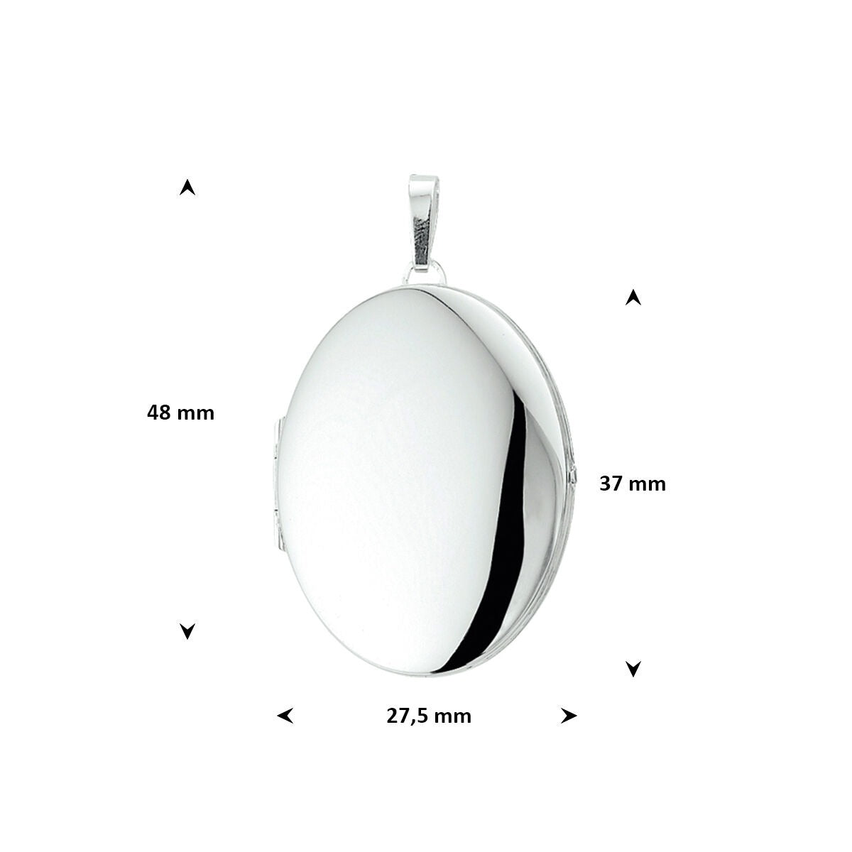 Medaglione ovale in argento