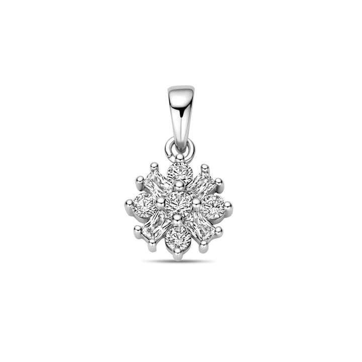 Zilveren hanger met zirkonia – gerhodineerd 925 zilver