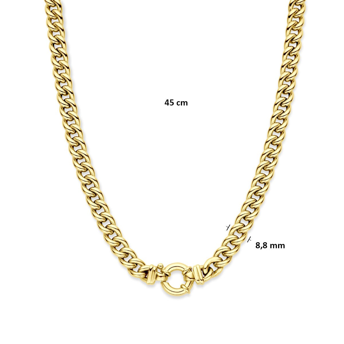 Collana in oro gourmette – 14k, 9 mm