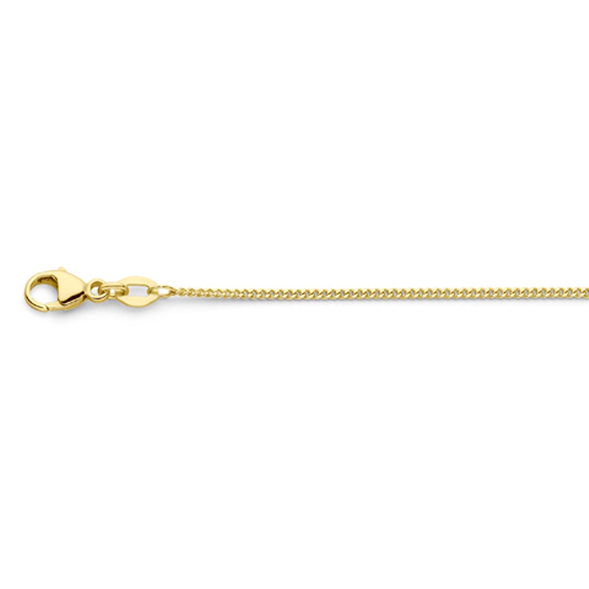 Collana bizantina in oro 18k da donna, lunghezza 45 cm, con chiusura a moschettone.