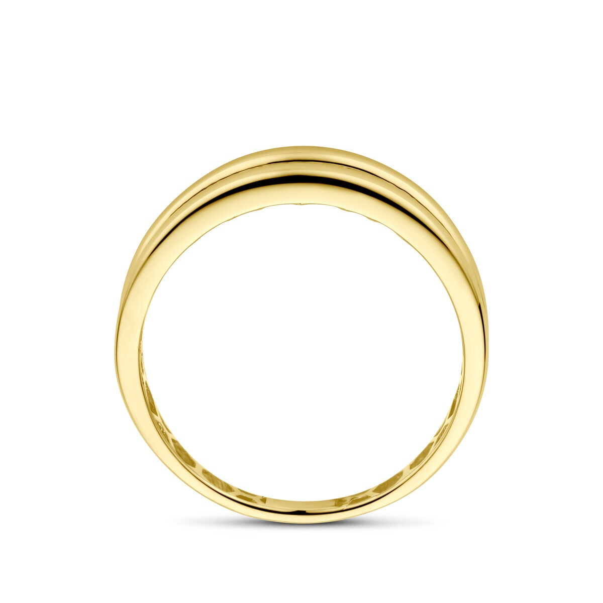 Anello da donna in oro con zirconia – oro giallo 14k