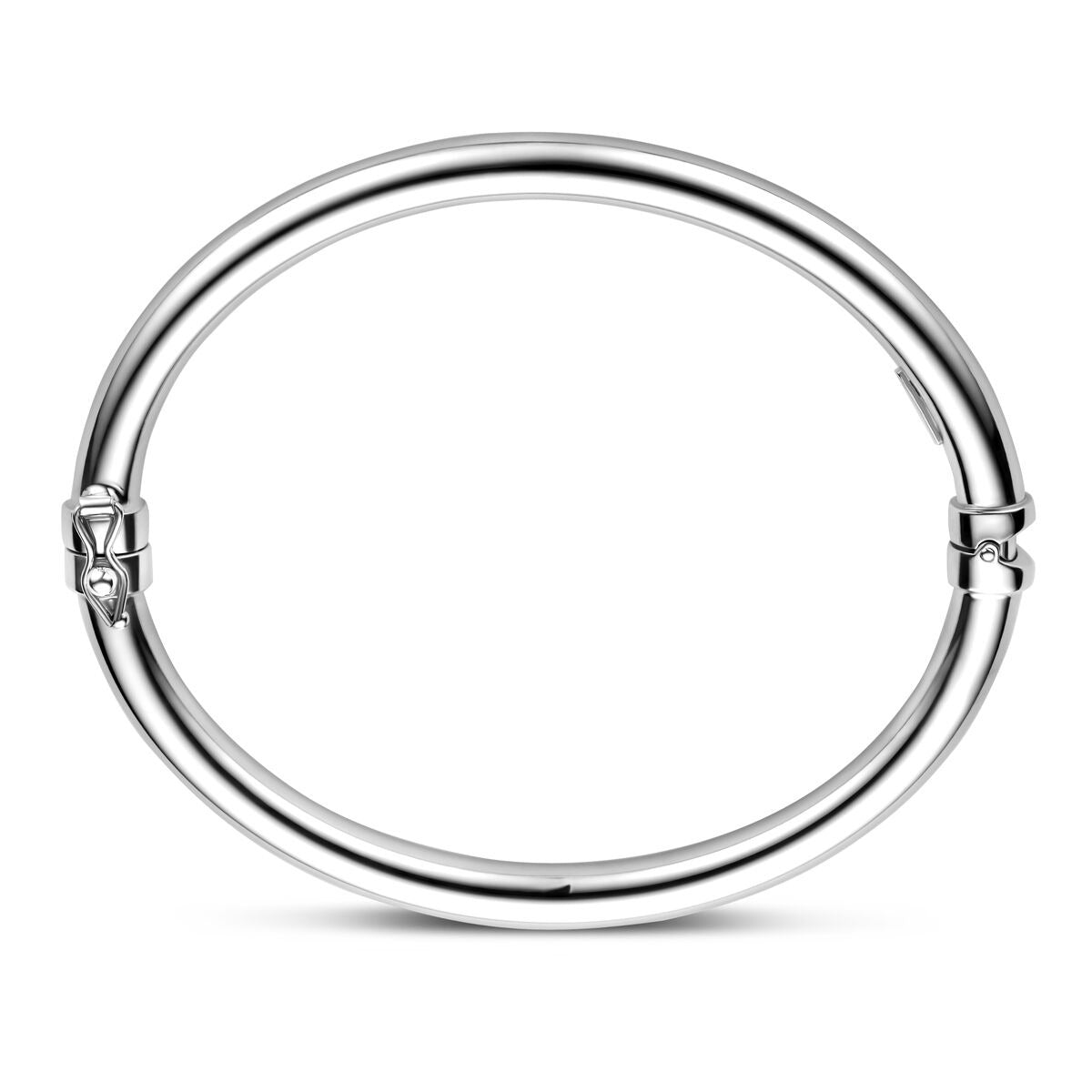 Bracciale bangle in argento rodiato da donna