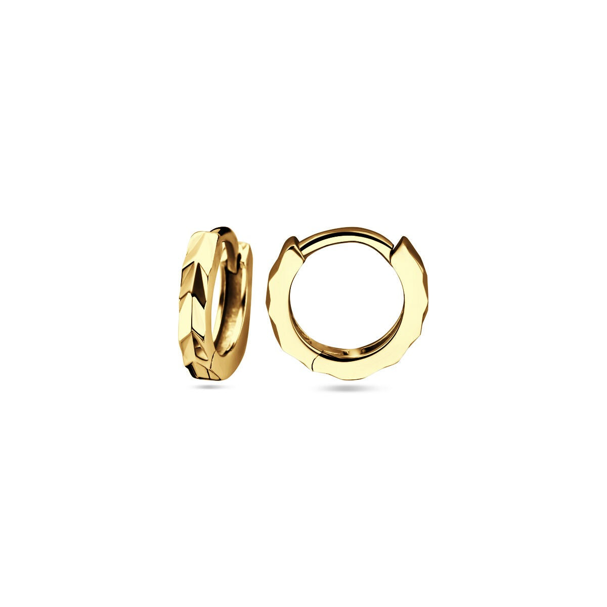 Orecchini a cerchio in argento placcato oro – eleganza color oro 12 mm