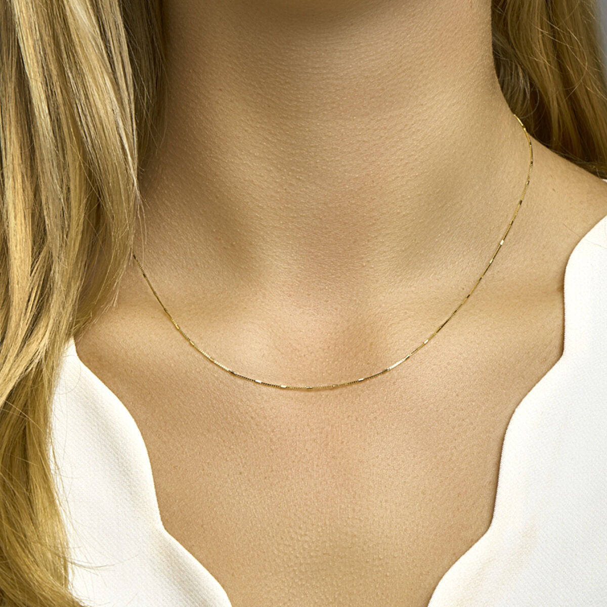 Collana veneziana in oro con barrette – 14k