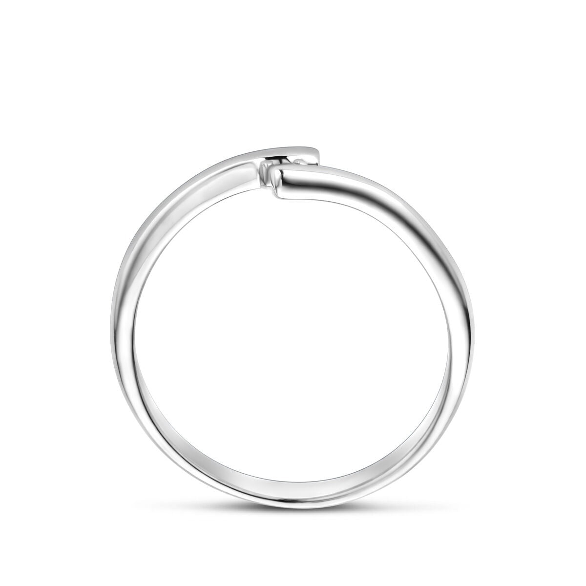 Anello da donna in argento con zircone – argento 925 rodiato